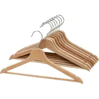 Sarcia.eu 40 x BUMERANG Lichtbruine houten kleerhangers - IKEA