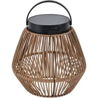 Lutec Solar tafellampje Coppa rotan effect