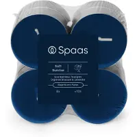 Spaas Geurkaars Essential Collection Soft Sunrise Blauw 10 Uur D 6 H 2,1 Cm 8 Stuks