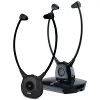 CGV Set van 2 Draadloze TV & Hi-Fi Stethoscoop Koptelefoon Dolfin Onyx Zwart