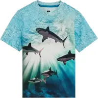We fashion Shirt lichtblauw / petrol / zwart