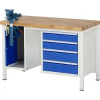 RAU Werkbank Serie 8185, B 1250 x D 700 x H 840 mm