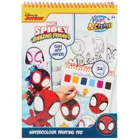 Alltoys Spidey Waterverf Kleurboek met Kwast | 24 Pagina’s | Waterverfset voor Kinderen | Officieel Marvel Product
