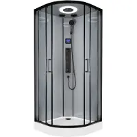 Novoterm Orion complete douchecabine met massagejets zwart