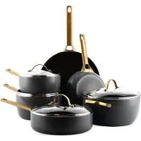 Greenpan Pannenset Padova Reserve Black Met Keramische Antikleeflaag (10-delig)