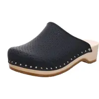 Berkemann STANDARD TOEFFLER houten slippers, uni, blauw, artikelnummer 00400-300, merk , maat 1: 39,5 (EU-maat 6)