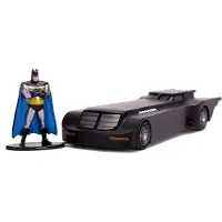 Jada Batman Batmobile (Animated Series) + Speelfiguur (Zwart) (11 cm) 1/32 - Modelauto - Schaalmodel - Model auto - Miniatuurautos - Miniatuur auto