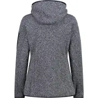 CMP - Women's Jacket Fix Hood Jacquard Knitted 3H19826 - Fleecevest 42, grijs