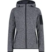 CMP - Women's Jacket Fix Hood Jacquard Knitted 3H19826 - Fleecevest 36, grijs