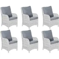 Beliani CASCAIS - Tuinkussenhoezen set 6 - Grijs - Polyester