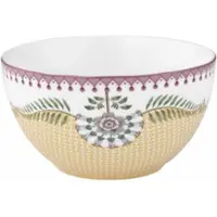 Pip studio Kom Home Bowl Lily & Lotus Tiles Yellow 15 cm (Set van 6)