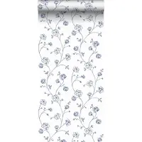 ESTAhome behang toile de jouy rozen wit en blauw - 53 cm x 10.05 m - 139300