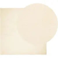 vidaXL Vloerkleed HUARTE laagpolig zacht wasbaar 200x200 cm crème