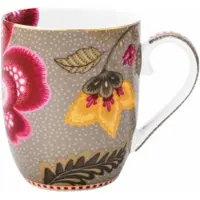Pip studio Mok Home Mug Small Blooming Tales Fantasy Khaki (Set van 6)