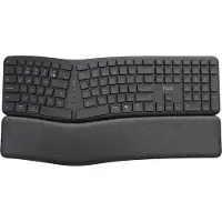 Trust Keyra - Ergonomisch Draadloos Toetsenbord - Split Lay-out - Stille Toetsen - Full-size Numpad - Qwerty US - Zwart