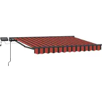 vidaXL Handbediende luifel met LED's 3 x 2,5 m