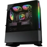 Cougar MX430 Air RGB Midi Tower Gaming PC behuizingen met 3 ARGB-ventilatoren en 2 LED-strips - Zwart