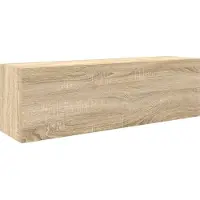 vidaXL Badkamerwandkast 100x25x30 cm bewerkt hout sonoma eikenkleurig