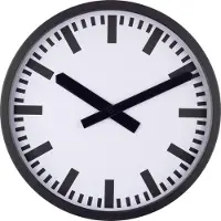 Eurotime 59540-05 Zendgestuurde klok Zendergestuurd 35 cm x 35 mm x 50 mm Zwart (mat)