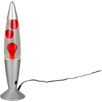 TRIO Lavalamp Vesuv zilver met rood