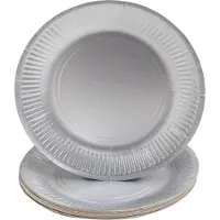 PROnappe kartonnen bord, rond, 230 mm, zilver