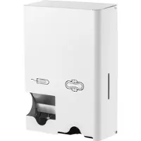 Mediqo-Line Maandverband- & tampondispenser klein RVS wit