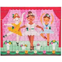 Petit Collage Puzzel Tweezijdig Ballerina 100 Stukjes