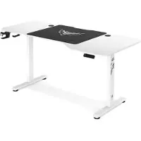 Diablo Chairs - Gaming-bureau X-TENSIO - Elektrische hoogteverstelling 160cm - Wit
