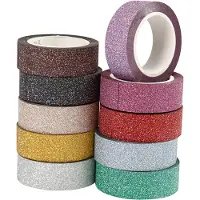 Creativ Company Glitter tape, b: 15 mm, 10x6 m, diverse kleuren