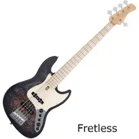 Sire Marcus Miller V7 Ash Reissue 5 FL Transparent Black Satin Fretloze basgitaar