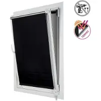 STORESDECO - Opaco EasyFix rolgordijn, rolgordijnen zonder boren Zwart, 60x180 cm