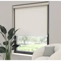 Dutchblinds Rolgordijn - lichtdoorlatend - Beige - 75x190cm - Raamdecoratie op maat