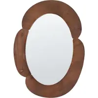 Beliani ALVENA - Wandspiegel - Donkerbruin - MDF