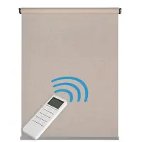 STORESDECO - Motorgecontroleerd Opaco blackout, afstandsbediening, Beige 140x250 cm