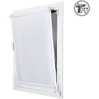 STORESDECO - Doorschijnend EasyFix rolgordijn, rolgordijnen zonder boren Wit, 60x180 cm