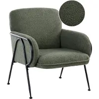 Beliani TRYSNES - Fauteuil - Groen - Bouclé