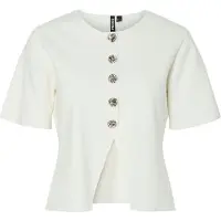 Pieces Gebreid vest natuurwit