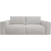 Vente-unique Driezitsslaapbank met snelle bedombouwfunctie in beige getextureerde stof - Slaapoppervlak 140 cm Matras 16 cm POGLO
