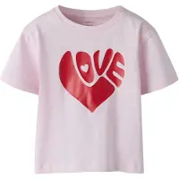 Name it MINI T-shirt lichtroze Meisjes Katoen Ronde hals Printopdruk - maat 110