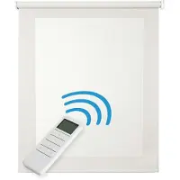 STORESDECO - Motorgecontroleerd Screen rolgordijn, thermische isolatie,Wit 160x250cm