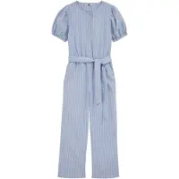 We fashion Overall blauw denim / wit