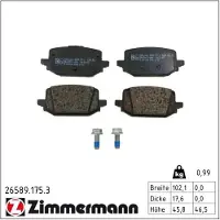 ZIMMERMANN 26589.175.3 Remblokken
