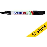 Artline Aanbieding: 12x 90 permanent marker (2 - 5 mm schuin) - zwart