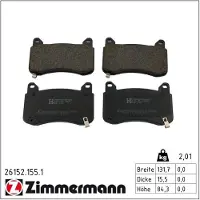ZIMMERMANN 26152.155.1 Remblokken