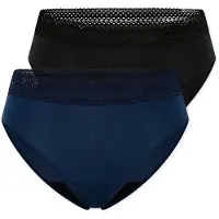 Schiesser Slip ' Care ' royal blue/koningsblauw / zwart