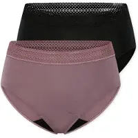 Schiesser Slip ' Care ' lila / zwart