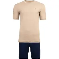 Emporio Armani Pyjama kort beige / zwart