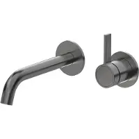Saniclear Manchester inbouw wastafelkraan 2-gats gun metal PVD