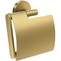 Saniclear London wc-rolhouder met klep geborsteld messing PVD