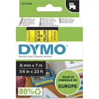 Dymo Tape 43618 (S0720790) Zwart op geel (6 mm)